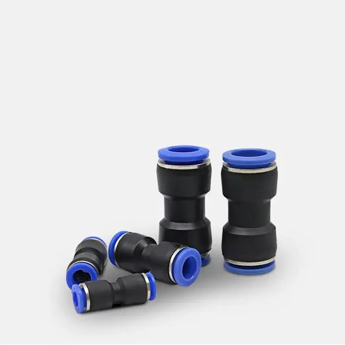 Raccords pneumatiques, connecteurs de tuyaux, raccords rapides pour air et eau, raccords à enfoncer en plastique pour tuyaux de 4 mm, 6 mm, 8 mm, 10 mm, 12 mm, PV, PE, PU, PY