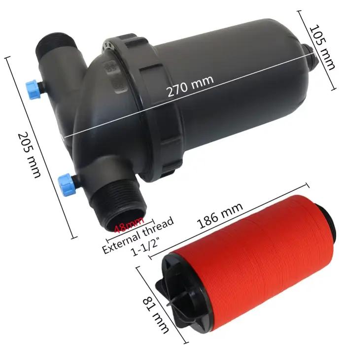 Filtre à eau 120 disque de maille système d'irrigation de jardin crépine 1.25 "1.5" 2 "tuyau à filetage mâle pompe à eau filtrage des impuretés