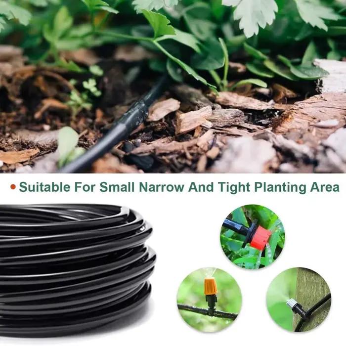 Tuyau d'irrigation goutte à goutte noir de 5 m