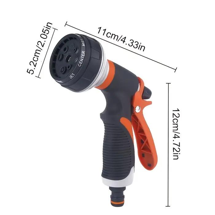 Tuyau d'arrosage pour la maison et le jardin avec joint bimétallique flexible et pistolet à eau réglable pour lavage de