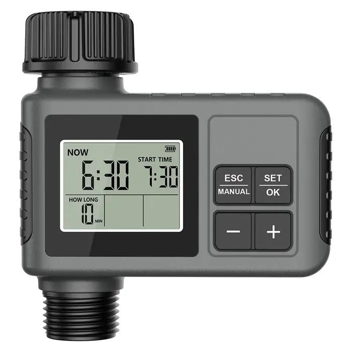 Programmateur d'arrosage programmable avec fonction de report de l'arrosage en cas de pluie et commande manuelle