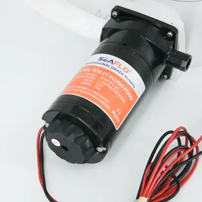 Pompe de chasse d'eaux usées horizontale pour purée de toilettes 12V, équipée d'une pompe de chasse