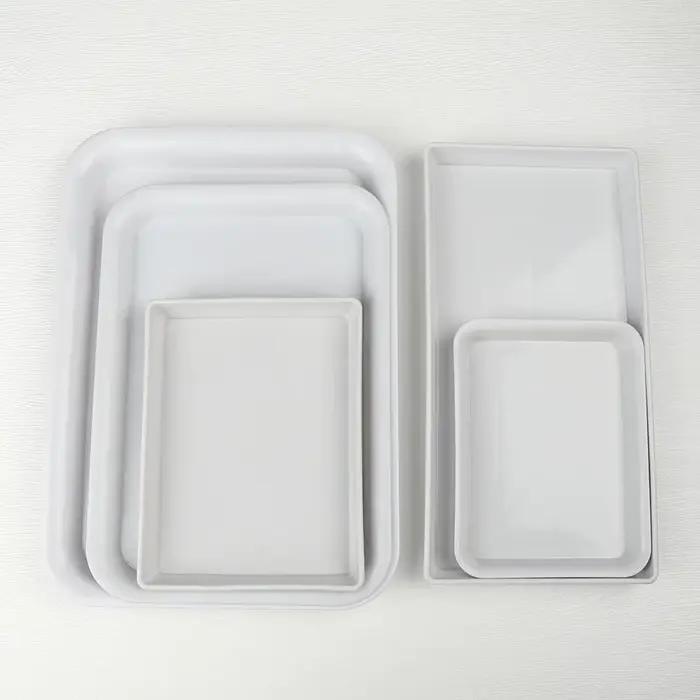 Pot de fleur en plastique pour l'intérieur et l'extérieur, plateaux d'égouttement, plante rectangula