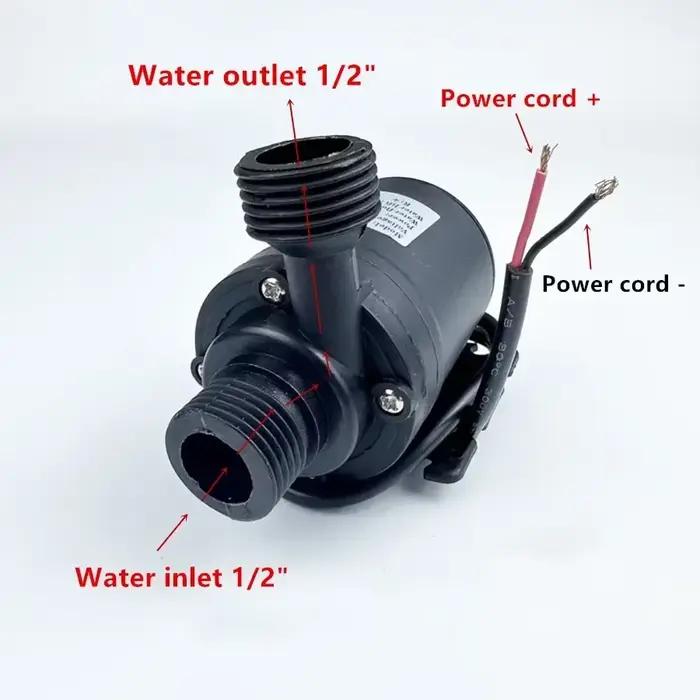 Pompe à eau Submersible 12V 800L/H 5m DC24V pompes à eau solaires avec connecteur rapide de tuyau d'eau pour Aquarium de fontaine de camping-car de tourisme
