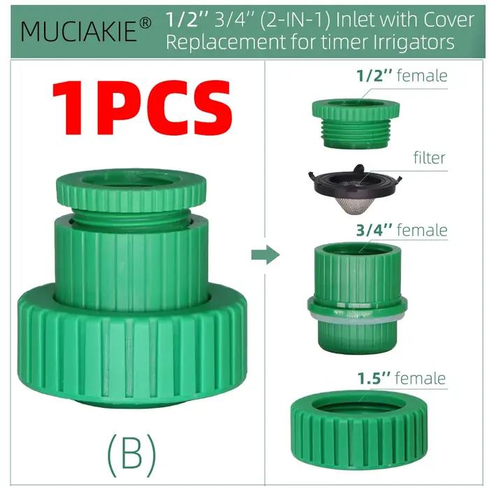 Connecteur d'eau de jardin en plastique ABS pour minuterie d'arrosage automatique joint de remplissage de robinet 1/2 en effet 3/4 pour système d'irrigation de jardin durable et économique à offrir pour jardiniers occasions spéciales