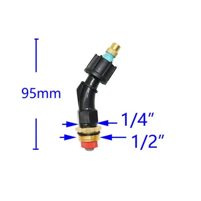 Buse de pulvérisation en plastique PP avec filetage 1/2" et 1/4", pour irrigation de jardin et pulvérisation de pesticides, disponible en six couleurs pour un style unique