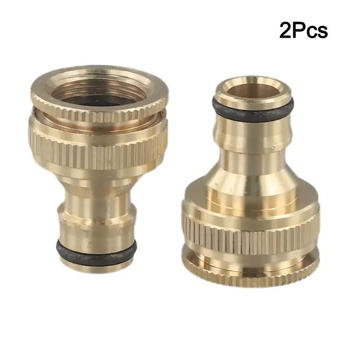 Adaptateur de raccord de robinet de jardin, connecteur de tuyau universel en laiton doré, adaptateur