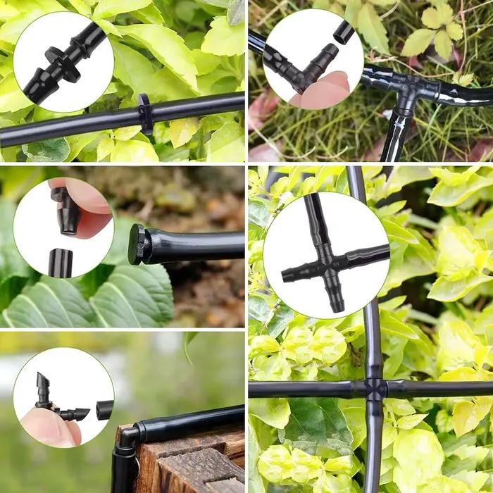 Accessoires de système d'irrigation goutte à goutte, tube 1/4 po, pot de fleur, jardin potager, racc