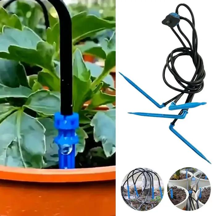 Système d'irrigation goutte-à-goutte à 4 voies avec émetteur micro-flux pour économie d'eau en serre