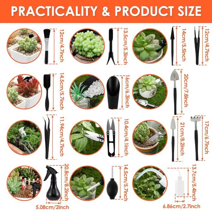 Kit de Mini planteur pour plantes succulentes de jardin, 13/16 pièces, avec tapis de reprise, pour g