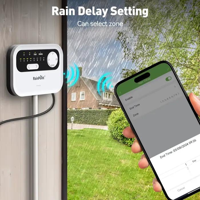 Contrôleur d'irrigation WiFi Rainpoint 8 zones