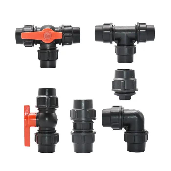 Mathiateur d'eau du robinet en tube PVC PE, 20/25/32/40/50/63mm, embout coudé en T, assujetrapide en