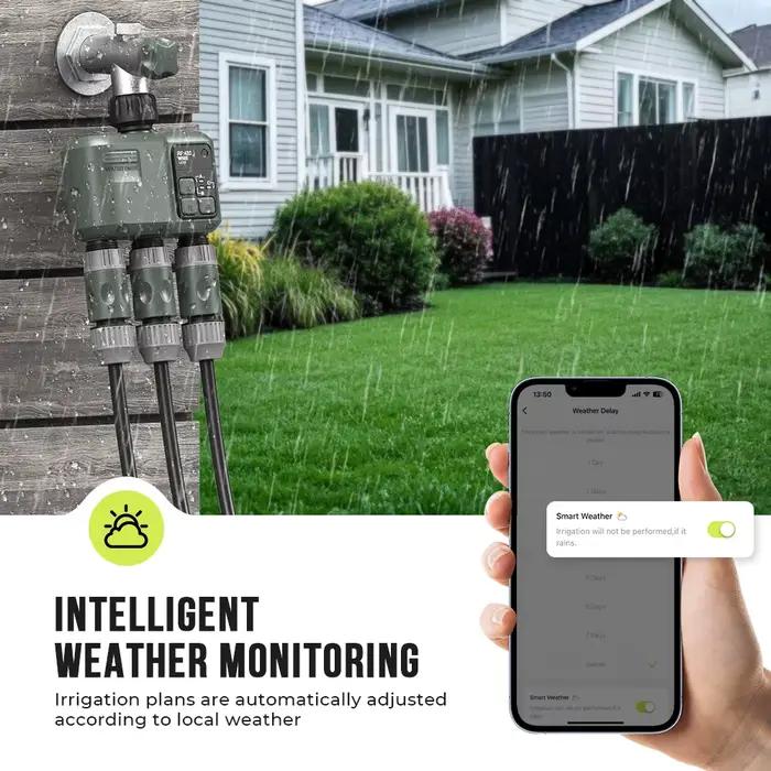 Minuterie d'arrosage de jardin intelligente Tuya Wifi + RF433