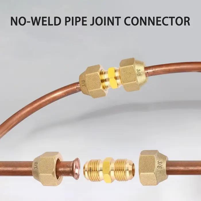 Raccord de tuyau droit 1/2\" 1/4\" 3/8\" avec écrous à sertir