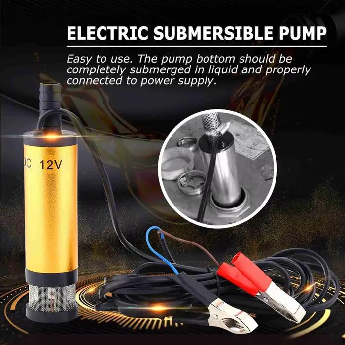 Pompe à eau submersible 12V CC, pompe de transfert d'eau 12V, mini pompe à eau 8500 tr/min, petite pompe de puisard portable, 12 L/min pour eau et huile