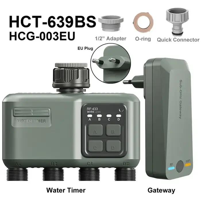 Programmateur d'arrosage numérique à 4 sorties pour tuyau