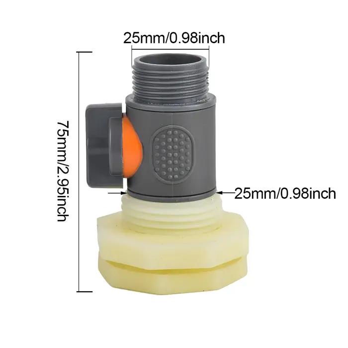 Adaptateur de Valve de cloison de baril de pluie en PVC de 3/4 pouces