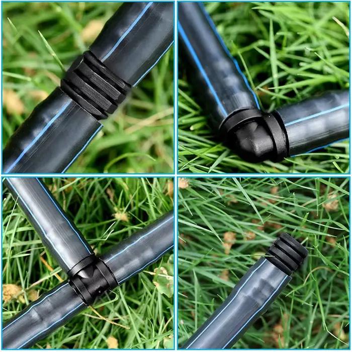 2pcs 25mm 1 "PE tuyau connecteur eau de jardin mini tuyau d’irrigation goutte à goutte connecteur de
