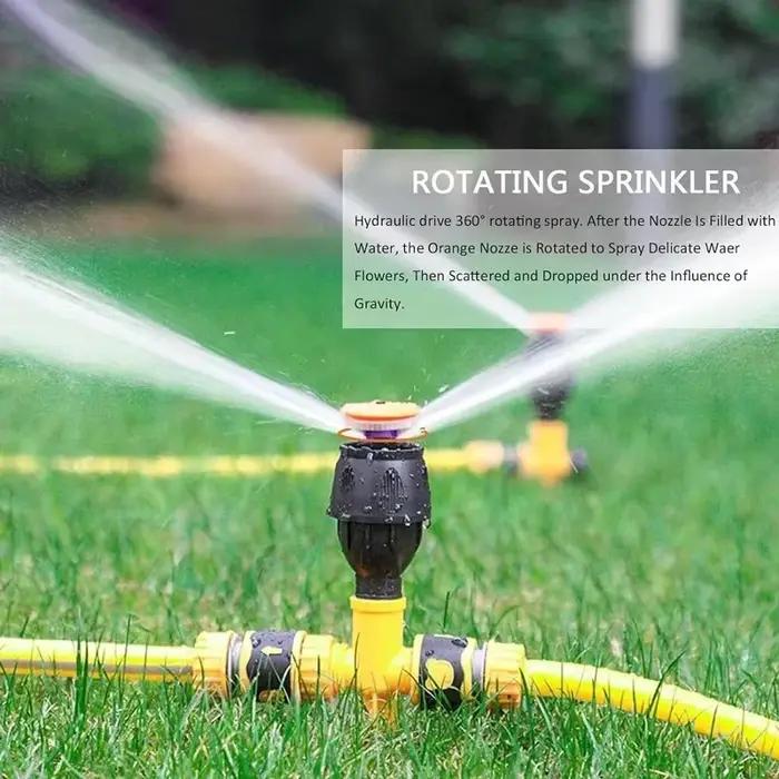Arroseur rotatif automatique 360 degrés pour jardin irrigation fleurs légumes oscillant robuste durable économique amusant pour enfants