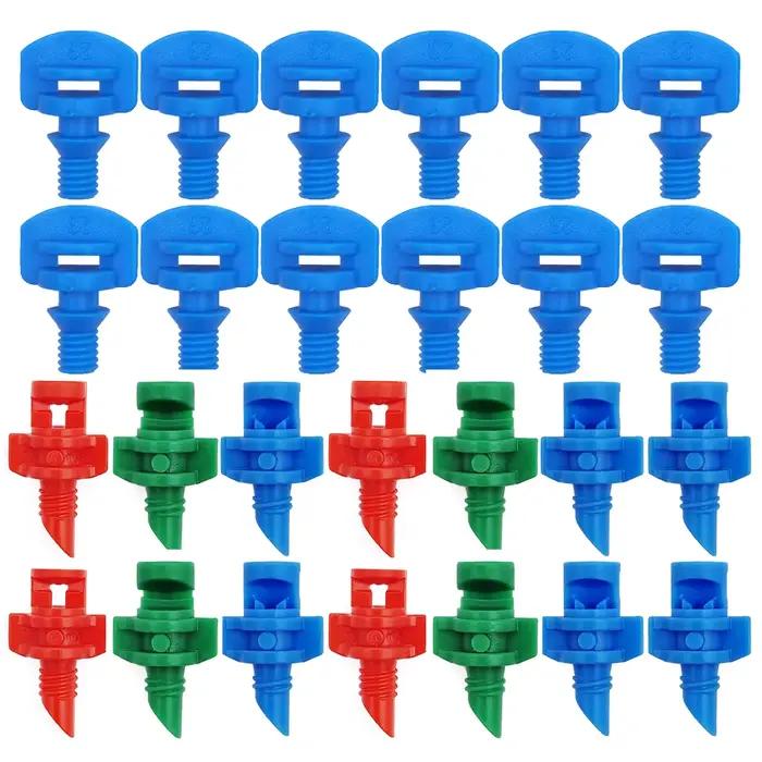 100 PIÈCES 90-360 ° Micro-asperseurs d'irrigation goutte à goutte à filetage mâle pour serres et j