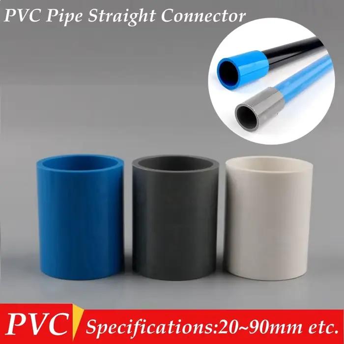 Connecteur droit et égal de tuyau en PVC, joint à 2 voies, d'argile de jardin, poisson précieux, gro