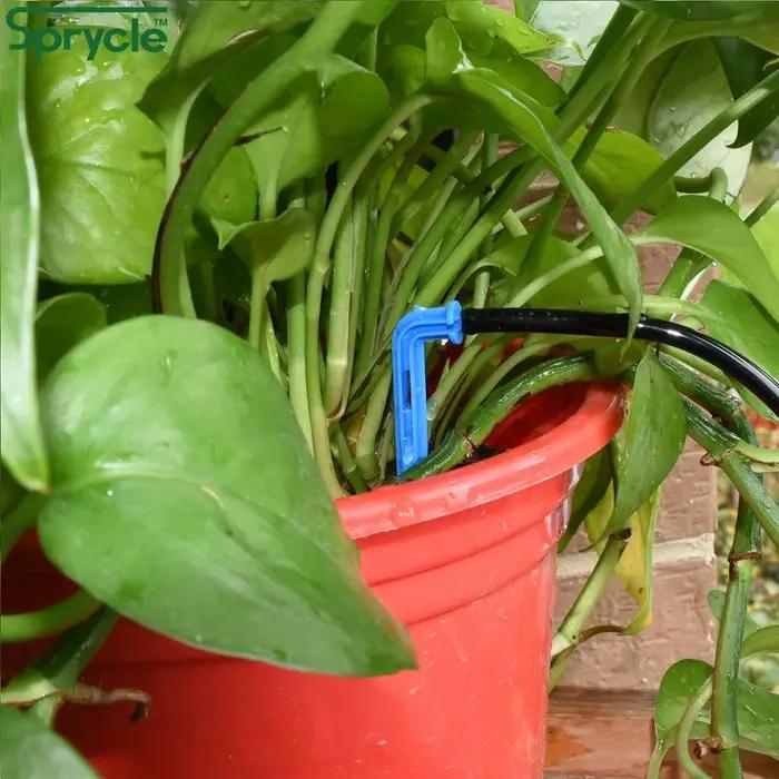 SPRYCLE 50X flèche courbée goutteur Micro Kit d'irrigation goutte à goutte émetteurs 3/5mm tuyau jar