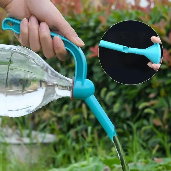 Bouteille d'arrosage manuelle double usage en plastique pour jardinage pulvérisateur d'eau arrosoir irrigation des semis multifonctionnelle blanc jaune rouge