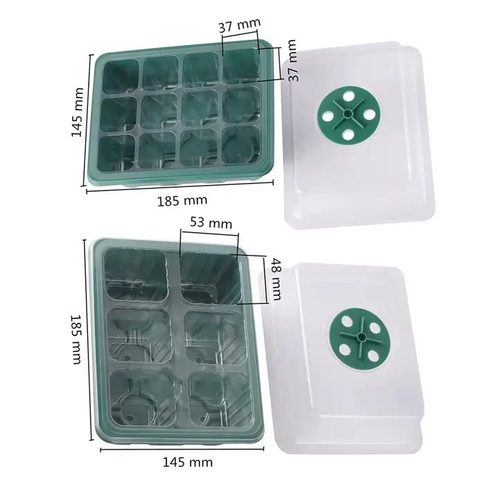 Pots de plantes en plastique avec trou de 6/12 cellules, boîte de culture, pots de semis de plantes,