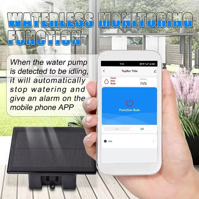 Kit d'arrosage automatique solaire WIFI pour jardin intelligent avec irrigation goutte à goutte et application mobile