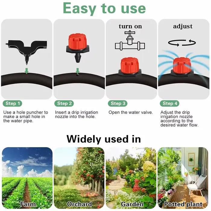 Arroseur goutte-à-goutte réglable blanc pour irrigation des plantes jardinage système d'irrigation automatique pour jardinateurs occassions spéciales