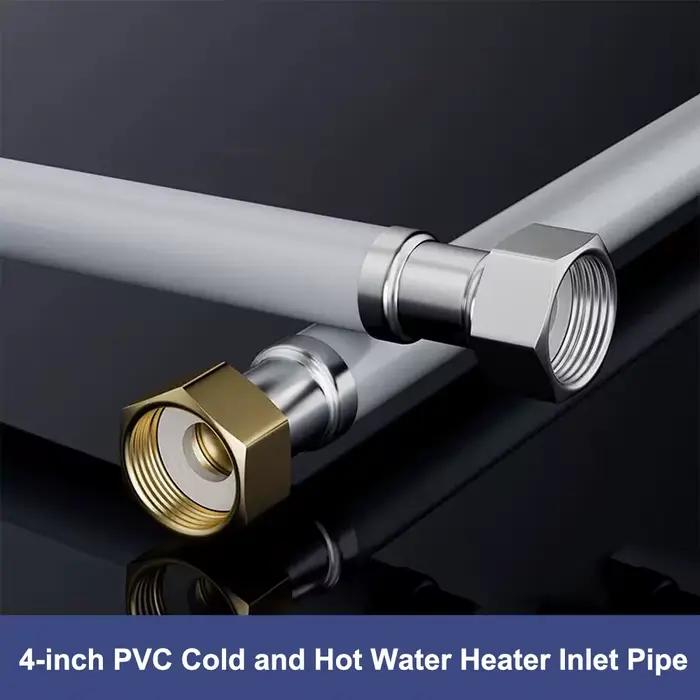 Tuyau d'alimentation en eau froide et chaude en CPVC pour salle de bains lavabo toilettes résistant aux explosions blanc jaune rouge 20-200cm