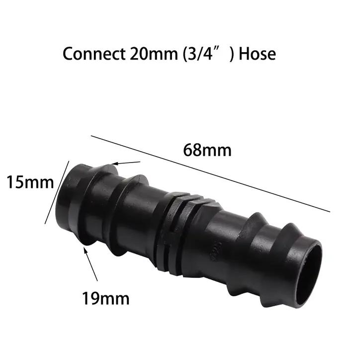 10 pièces 16mm 20mm 25mm raccords barbelés connecteur droit à travers Micro goutte-à-goutte PE tuyau