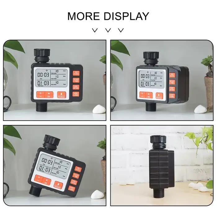 Minuterie d'arrosage de jardin numérique programmable avec affichage grand écran pour pelouses fleurs et arbres automatique efficace et économique pour les jardiniers passionnés