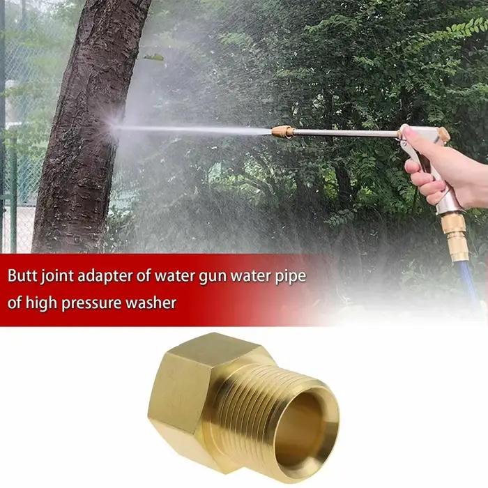 Pistolet nettoyeur haute pression cuivre laiton M22, filetage mâle 15mm vers M22 14mm, connexion tuy