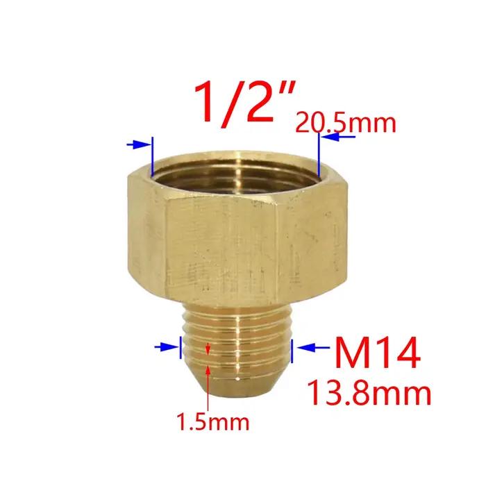 Connecteur de filetage en laiton 1/2 "à M22/20/24/16/18/28 pour robinet, connecteur de douche de sal