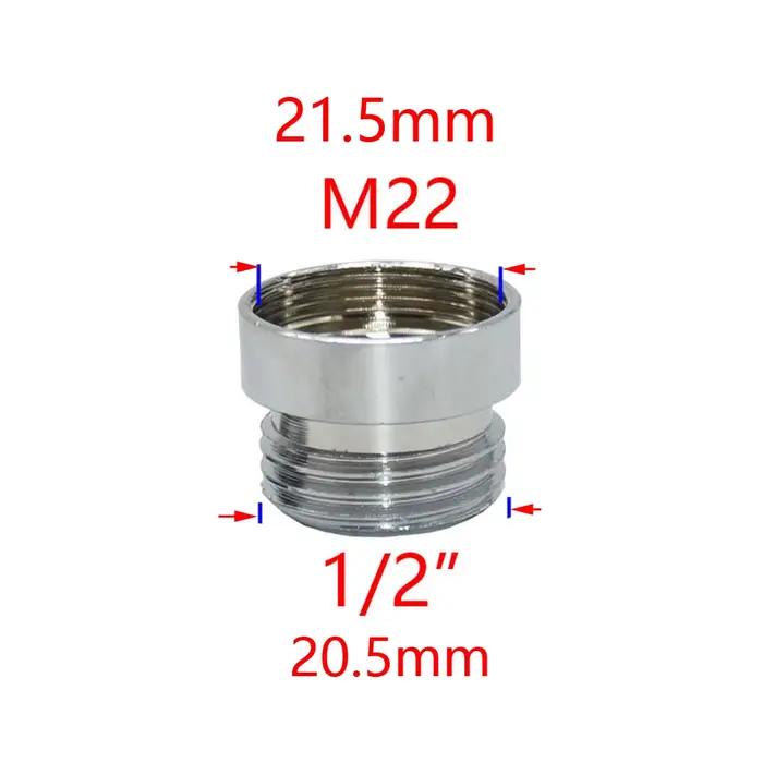 Connecteur de filetage en laiton 1/2 "à M22/20/24/16/18/28 pour robinet, connecteur de douche de sal