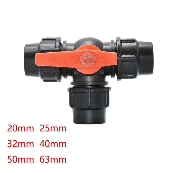 Mathiateur d'eau du robinet en tube PVC PE, 20/25/32/40/50/63mm, embout coudé en T, assujetrapide en