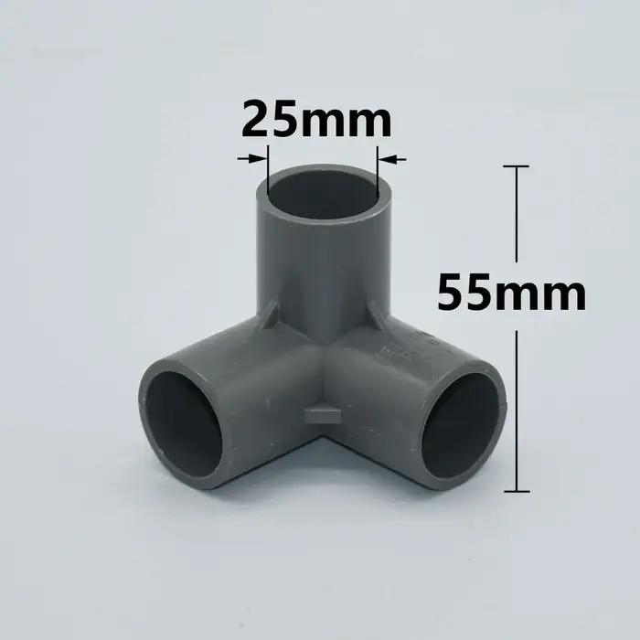 Connecteur en PVC 20/25/32mm, 3/4/5 voies tridimensionnelles DN15/20/25/40, raccords de tuyaux d'alimentation en eau, coupleur en plastique