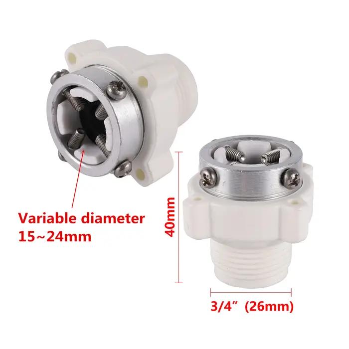Connecteur de tuyau 3/4" pour jardin irrigation adaptateur de robinet alliage plastique polyvalent pour machine à laver voiture salle de bain