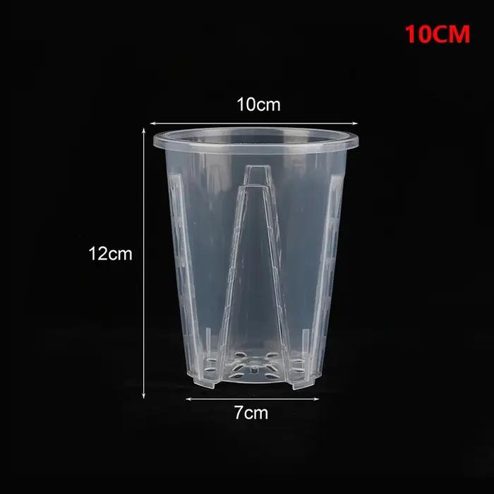 Bac à fleurs en plastique transparent moderne pour plantes vertes et fleurs, résistant et durable, parfait pour embellir votre intérieur ou extérieur