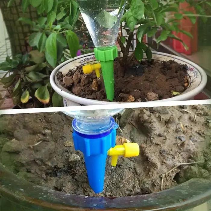 Système d'irrigation goutte-à-goutte automatique piquet d'arrosage autonome pour plantes serres jardins dispositif d'arrosage réglable