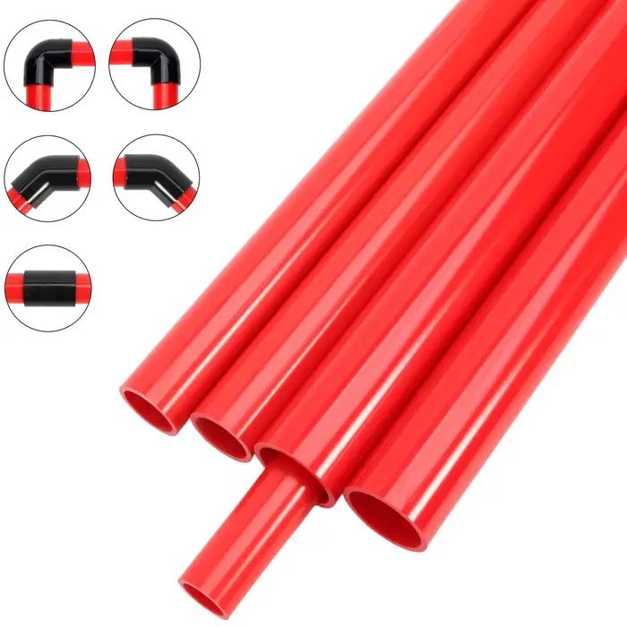 1 pièce de tuyau UPVC rouge épaissi de 20/25/32/40/50 mm pour drainage d'aquarium