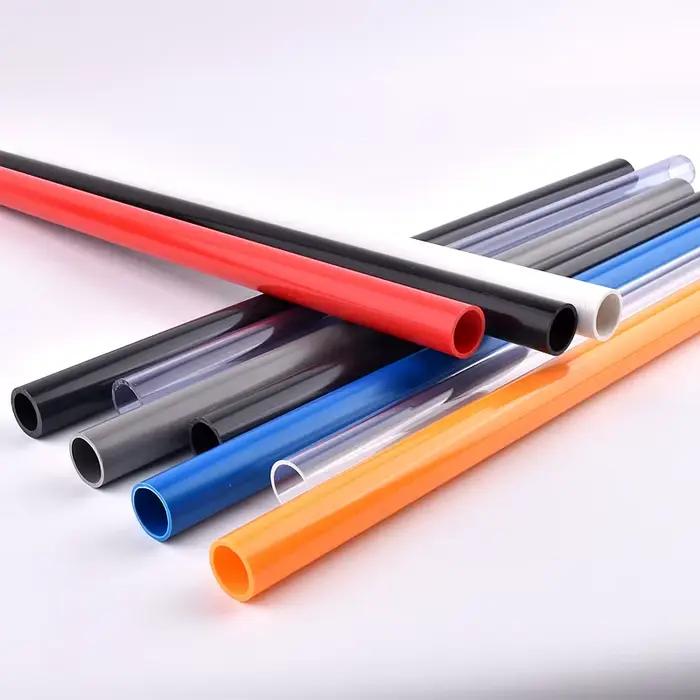 Tuyau transparent bleu en PVC de 20 à 110 mm, 9 couleurs, pour aquarium, réservoir de poissons, tube