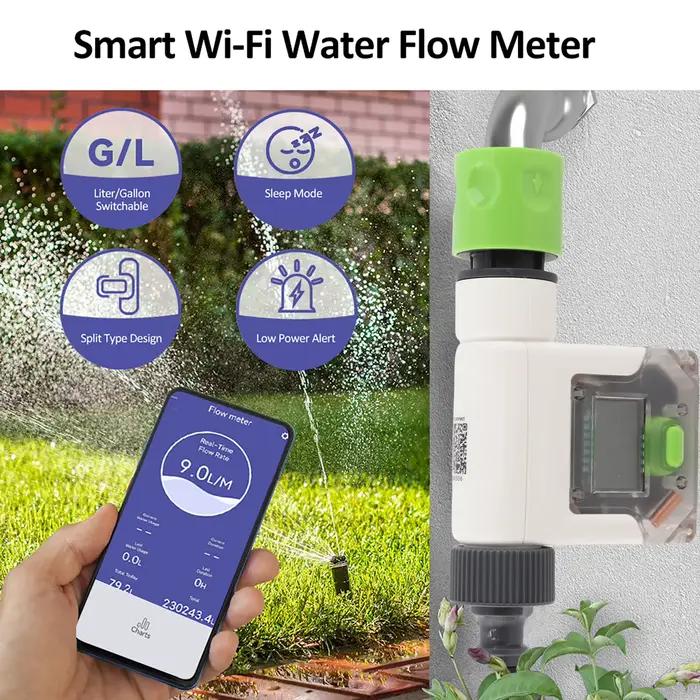 Débitmètre d'eau WiFi pour tuyau d'arrosage compteur