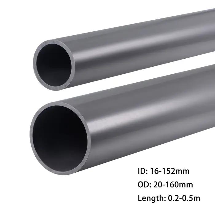 Tuyau rond rigide en PVC gris clair, 16-160mm de diamètre extérieur, à fort Impact pour tuyau d'eau,