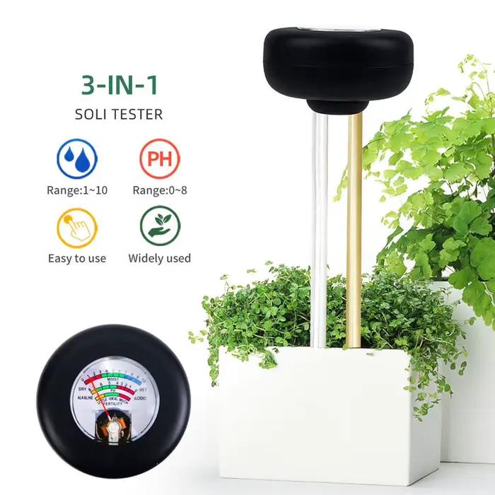 Test de sol multifonction pour jardiniers certifié CE pour évaluer la fertilité du sol, l'humidité et la valeur pH occasions spéciales jardinage durable