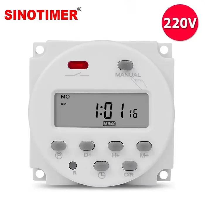 Minuteur programmable hebdomadaire numérique 7 jours 12V AC/DC 220V AC