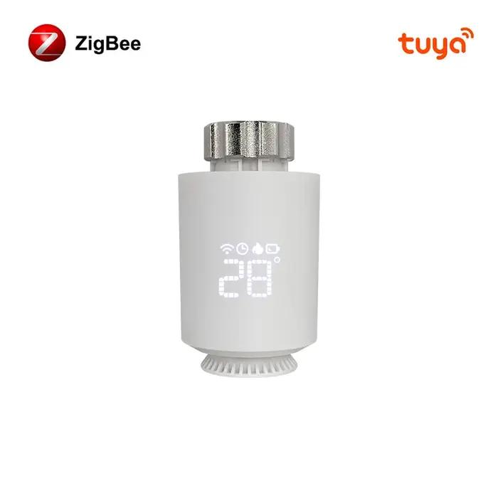 AVATTO ZigBee Thermostat Radiateur Actuateur Intelligent TRV Vanne Thermostatique Contrôleur de Température Compatible Tuya Alexa Google Home
