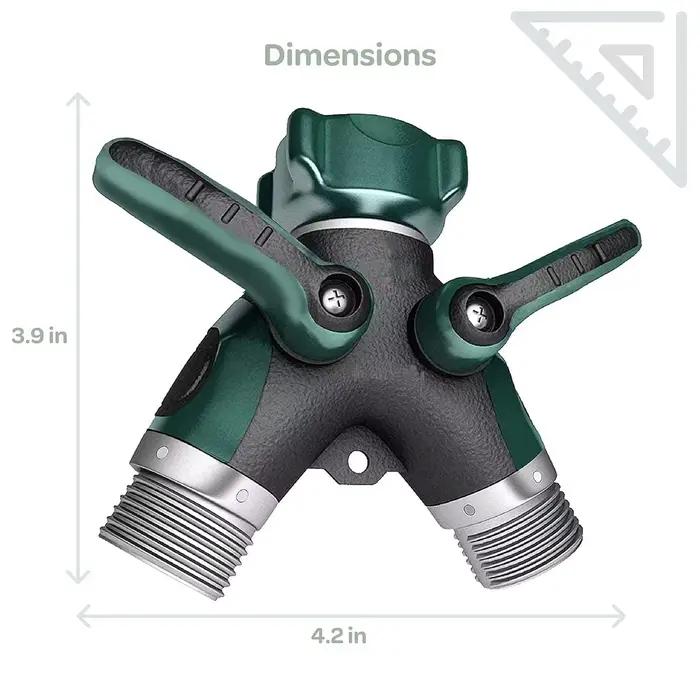 Répartiteur de tuyau d'eau, connecteur d'eau de jardin robuste, séparateur de tuyau d'arrosage, adaptateur de robinet extérieur pour jardin, usage facile et durable pour jardiniers
