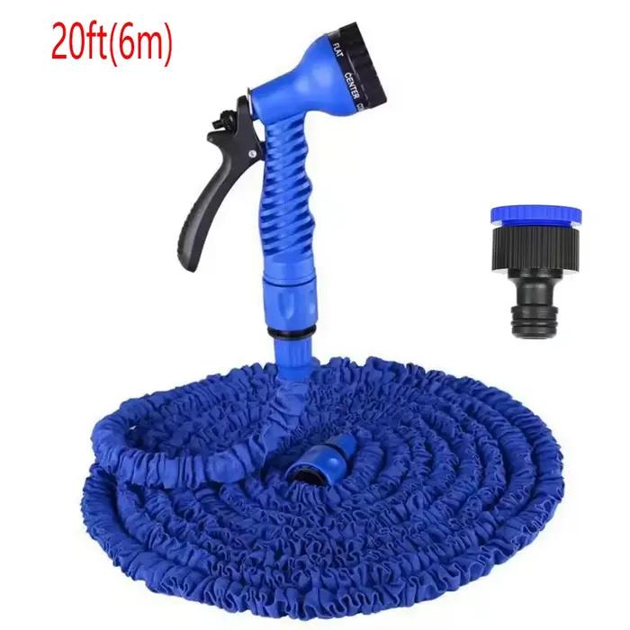 Tuyau d'arrosage extensible, lavage de voiture haute pression, 7 fonctions de pulvérisation, pistole